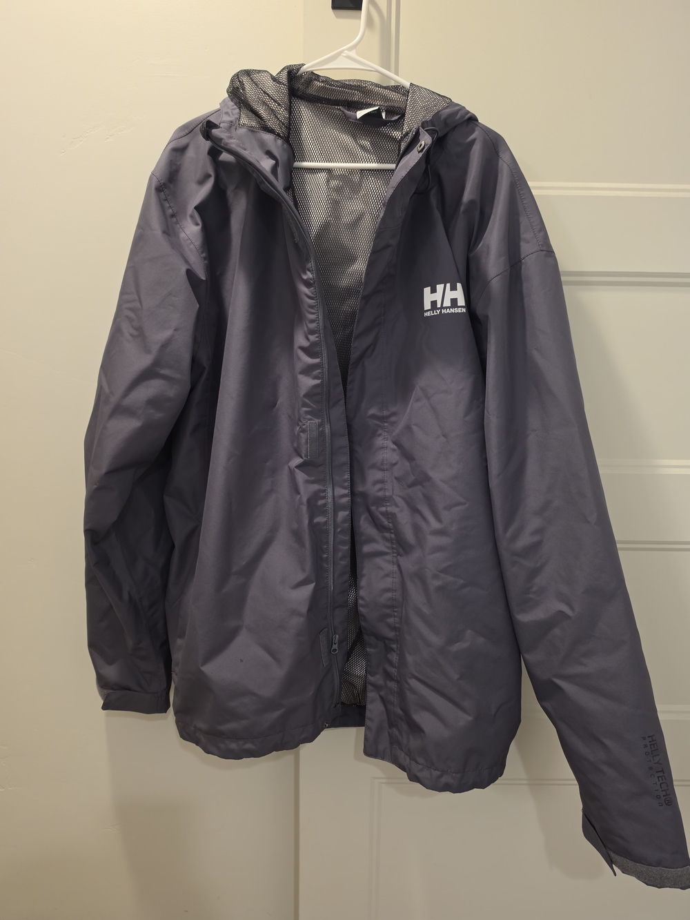 Helly Hansen Mesh-Lined Windbreaker Jacket - Gray